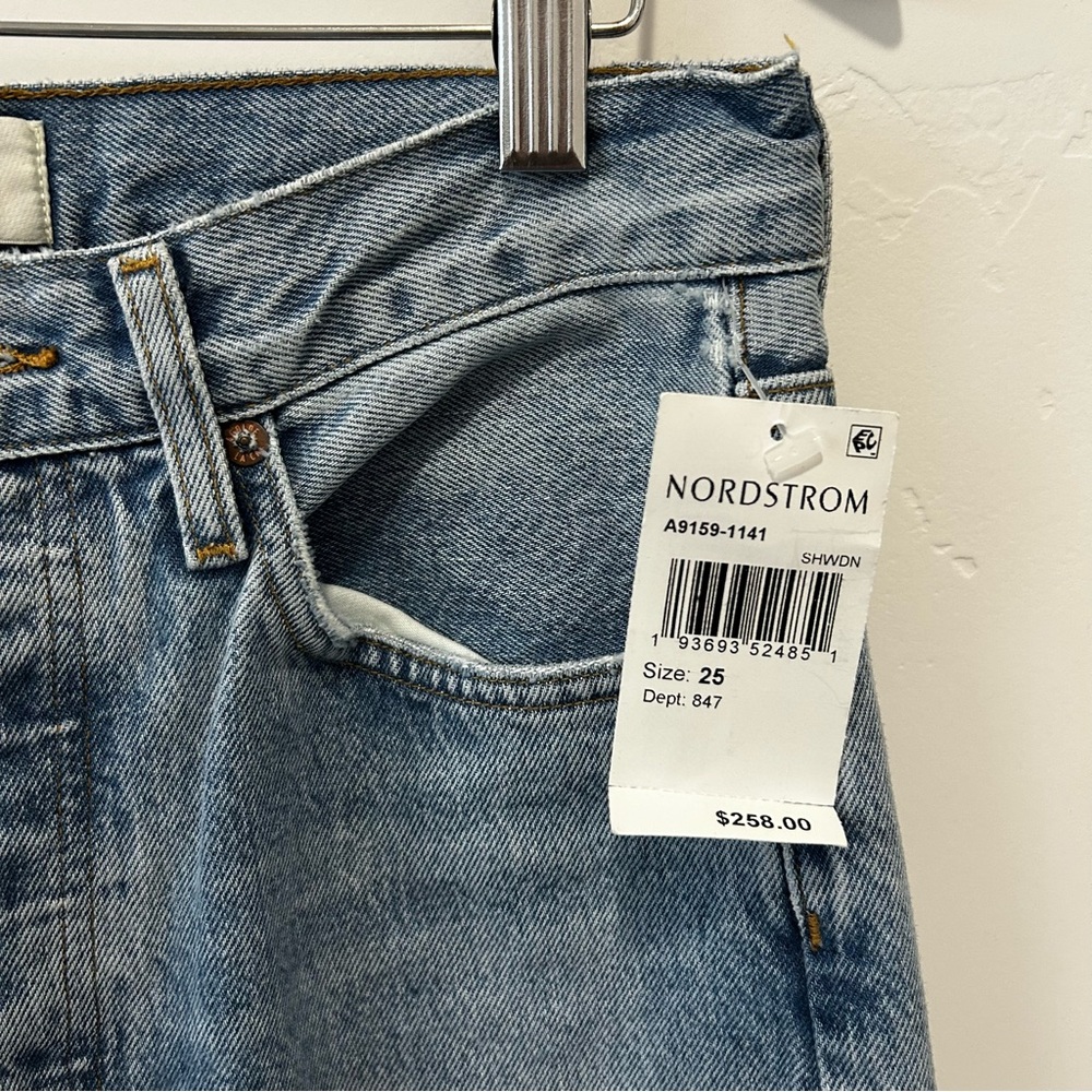 NEW Agolde Dame High Rise Wide Leg Jean Showdown Size 25 - Picture 3 of 11
